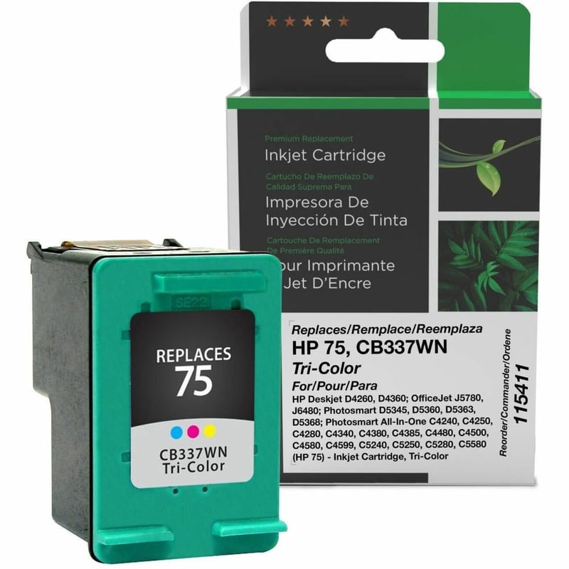 Clover Imaging Remanufactured Tri-Color Ink Cartridge for HP 75 (CB337WN) - Thumbnail 1