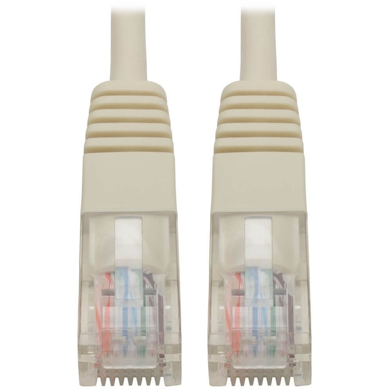 Eaton Tripp Lite Series Cat5e 350 MHz Molded (UTP) Ethernet Cable (RJ45 M/M), PoE - White, 1 ft. (0.31 m) - Thumbnail 1