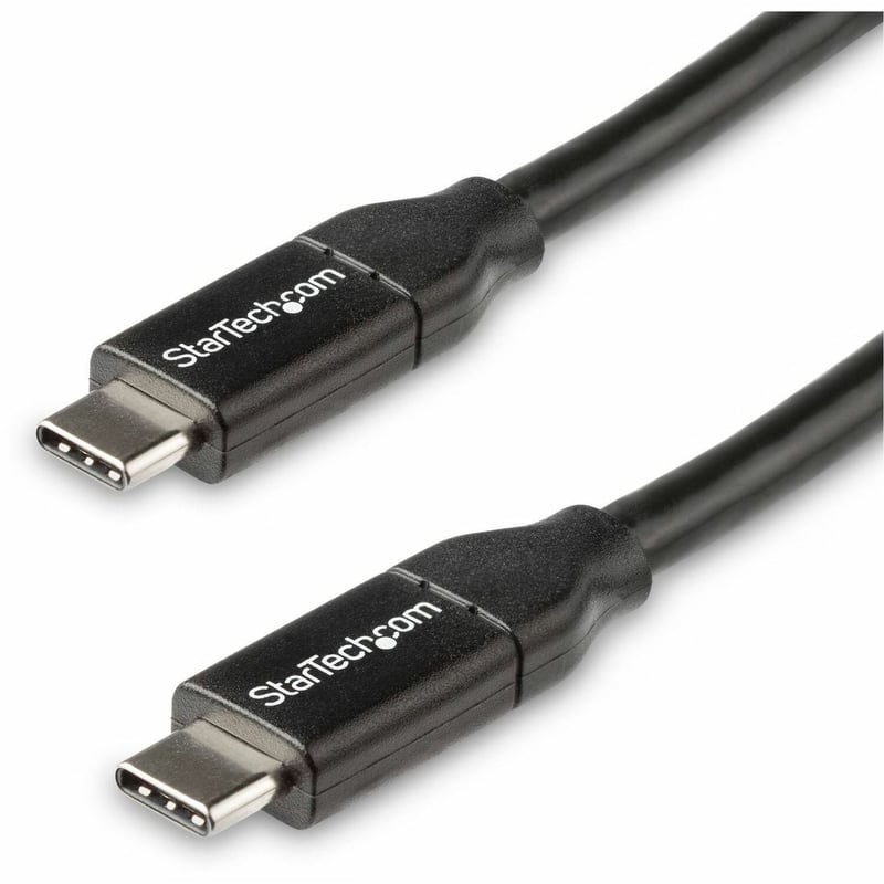 StarTech.com 0.5m USB C to USB C Cable w/ 5A PD - M/M - USB 2.0 - USB-IF Certified - USB Type C Cable - USB C Charging Cable - USB C PD Cable - Thumbnail 1