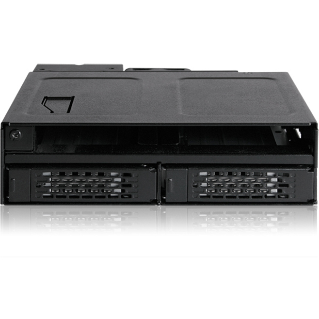 Icy Dock ToughArmor MB602SPO-B Drive Enclosure for 5.25" - Serial ATA/300 Host Interface Internal - Black - Thumbnail 2