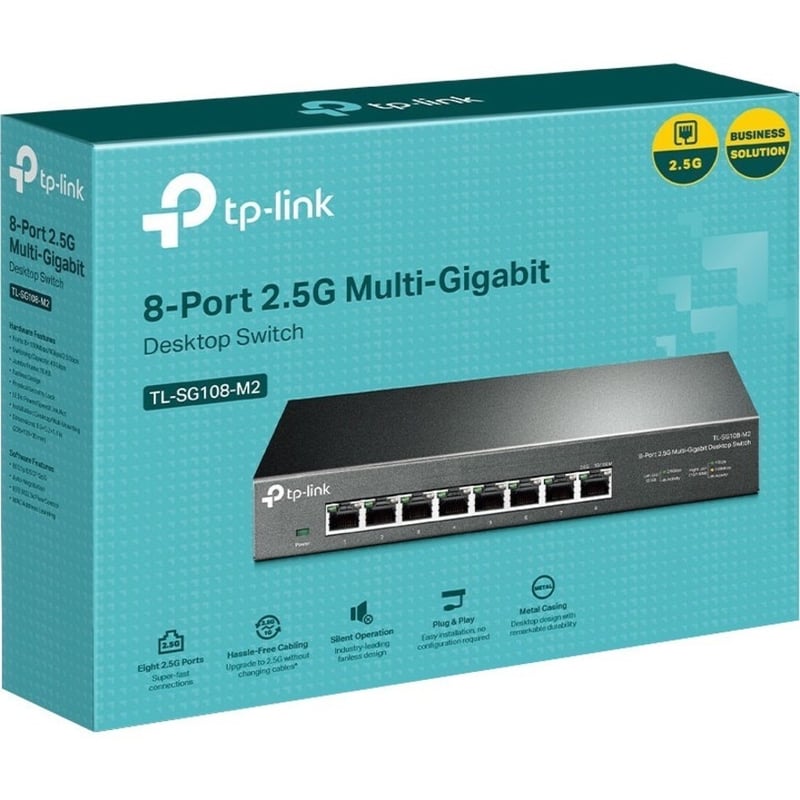 TP-Link TL-SG108-M2 - 8-Port Multi-Gigabit Unmanaged Network Switch - Thumbnail 4