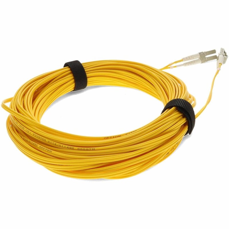 AddOn 15m LC to LC Yellow OM1 Duplex OFNR (Riser-Rated) TAA MMF Fiber Patch Cable - Thumbnail 5