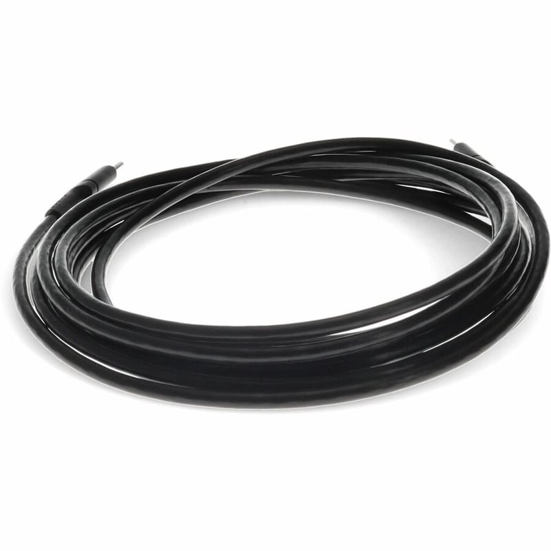 10ft (3m) USB-C Male to USB-C Male USB 2.0 Sync and Charge Black Cable - Thumbnail 4