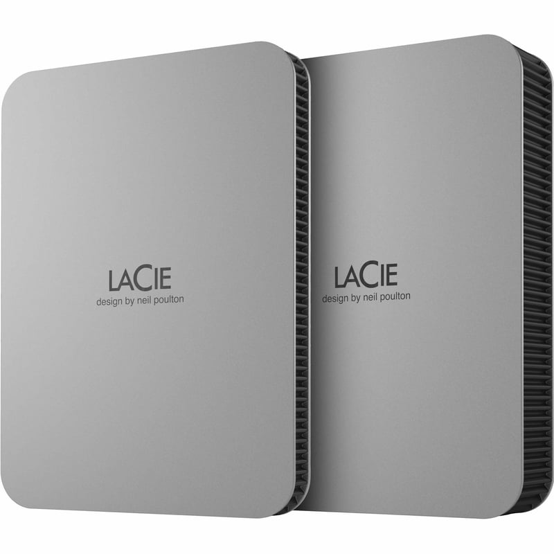LaCie STLP2000400 2 TB Portable Hard Drive - External - Moon Silver - Thumbnail 1