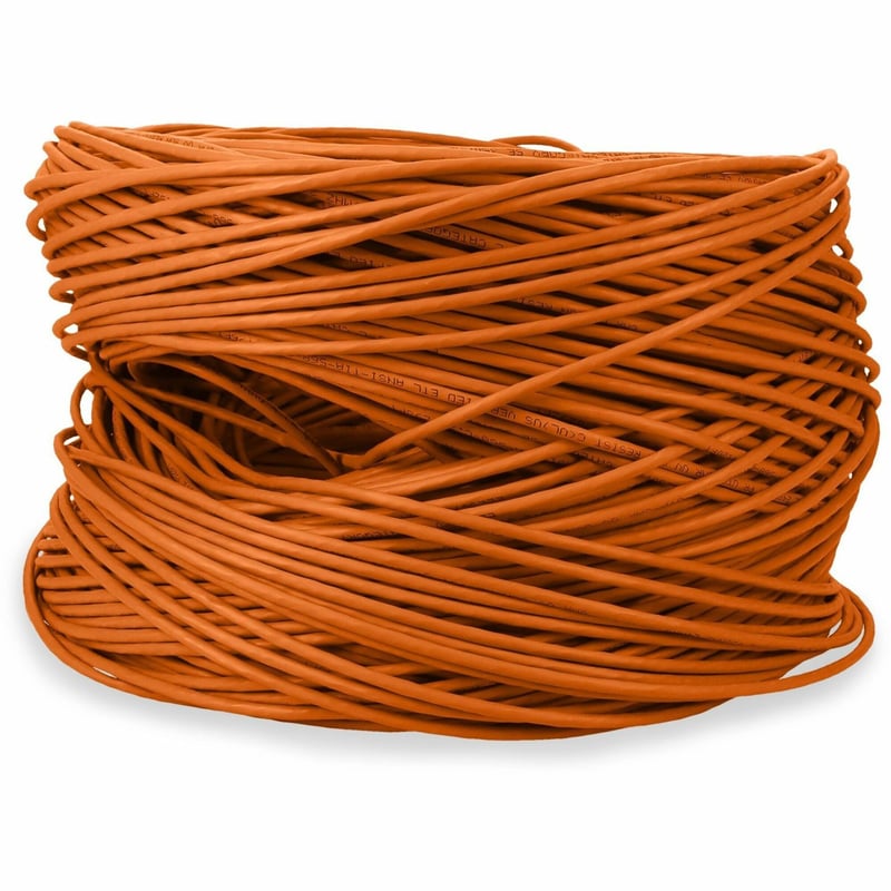 AddOn 1000ft Non-Terminated Orange CAT 5E PVC Bulk Cable - Thumbnail 1
