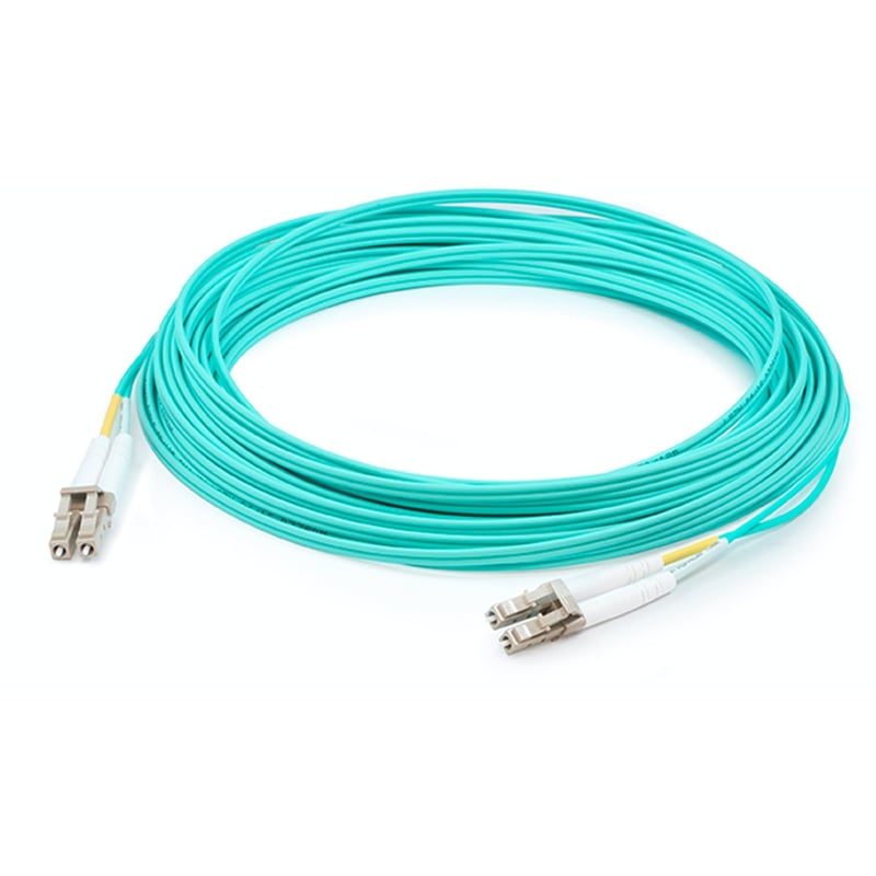 AddOn 51m LC to LC Aqua OM4 Duplex LSZH Fiber Patch Cable