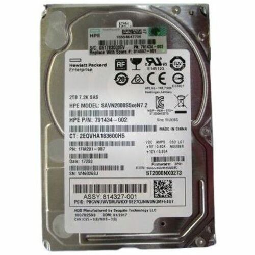HPE Sourcing 2 TB Hard Drive - 2.5" Internal - SAS (6Gb/s SAS) - Thumbnail 1