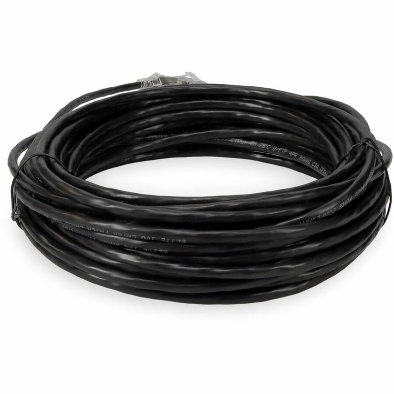 AddOn 14ft Black CAT 6A Shielded PVC Ethernet Cable Snagless Easy Clear Boot RJ-45 M/M - Thumbnail 4