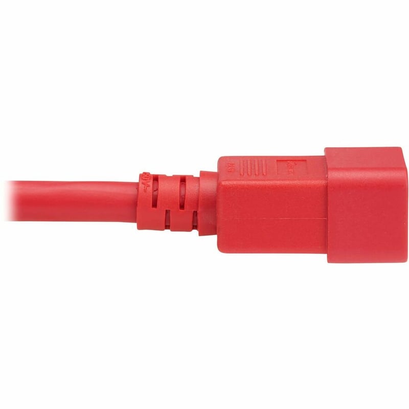 POWER CORD C20 C21 HEAVY-DUTY 20A 250V 12 AWG 2 FT. 0.6 M RED - Thumbnail 4