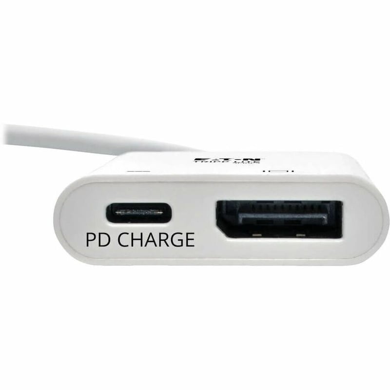 Tripp Lite by Eaton USB-C to DisplayPort Active Adapter Cable with Equalizer (M/F) UHD 8K HDR 60W PD Charging White 6 in. (15.2 cm) - Thumbnail 5