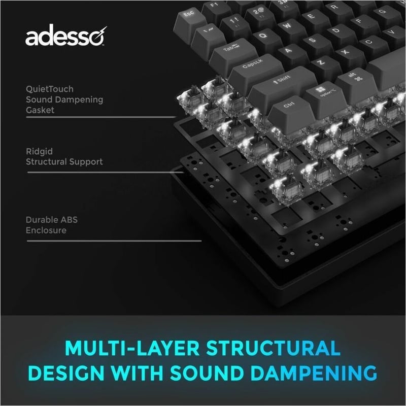 DESKTOP MECHANICAL KEYBOARD W/SMART CARD READER - Thumbnail 2