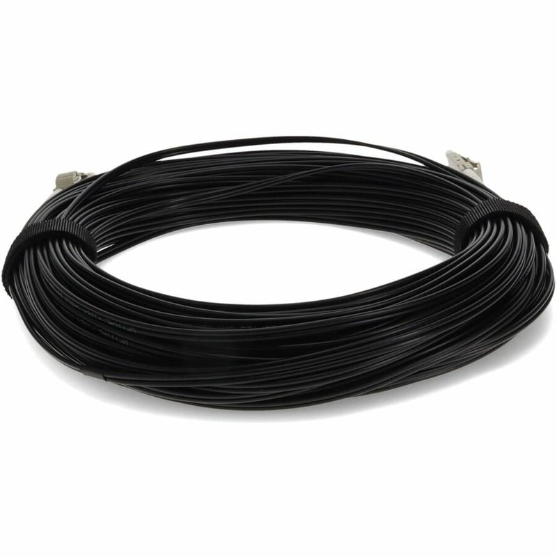 AddOn 15m LC to LC Black OM4 Duplex OFNR (Riser-Rated) Fiber Patch Cable - Thumbnail 4
