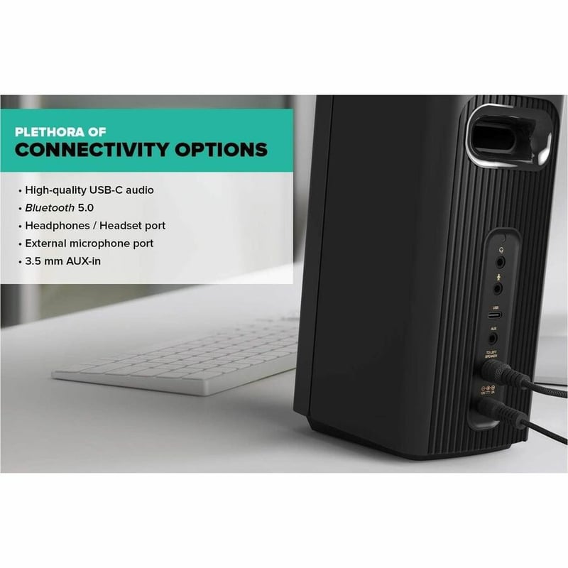 Creative T60 2.0 Bluetooth Speaker System - 30 W RMS - Black - Thumbnail 3