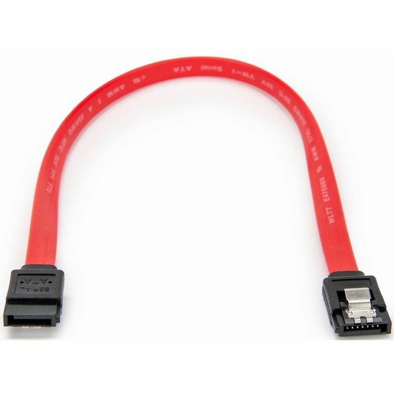 12IN LATCHING SATA CONNECTORS 7-PIN DATA RECEPTACLES - M/M - RED - Thumbnail 2