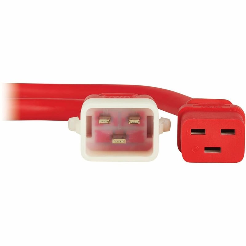 PDU POWER CORDS C19 P-LOCK C20 HEAVY-DUTY 20A 12 AWG 6FT RED 6PACK - Thumbnail 3