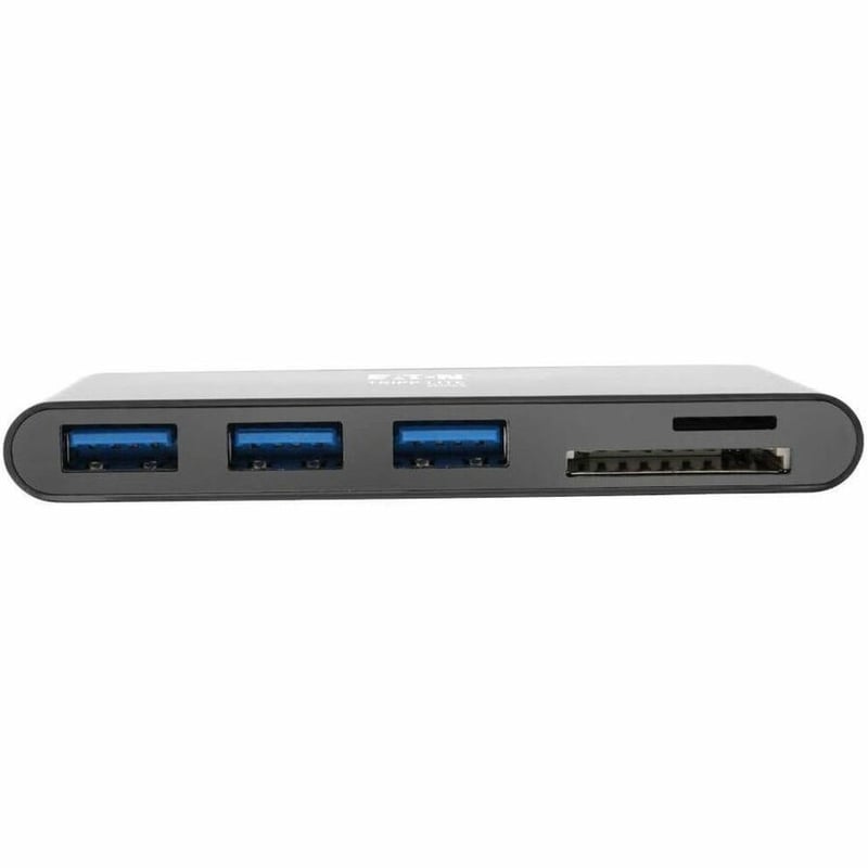 Eaton Tripp Lite Series 3-Port USB-C Hub with Card Reader, USB 3.x (5Gbps) Hub Ports and Card Reader Ports, Black - Thumbnail 3