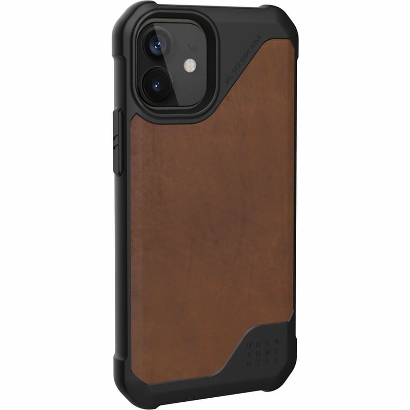 Urban Armor Gear Metropolis LT Series iPhone 12 Mini 5G Case - LTHR ARMR Brown - Thumbnail 3