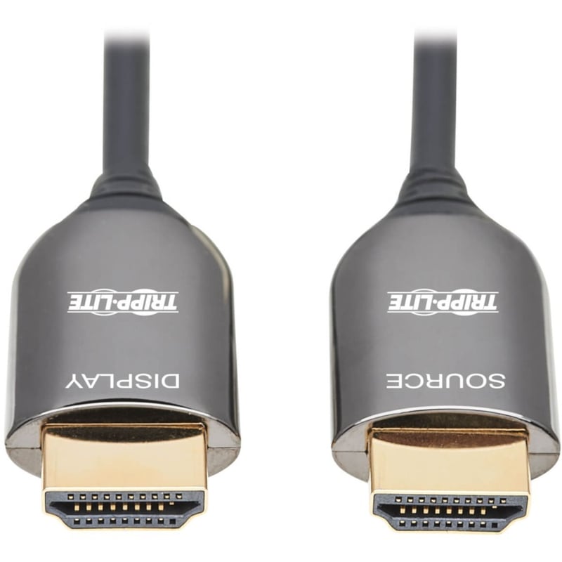 Tripp Lite by Eaton 8K HDMI Plenum-Rated Fiber Active Optical Cable (AOC) - 8K UHD @ 60 Hz HDR M/M Black 20 m (65 ft.) - Thumbnail 1