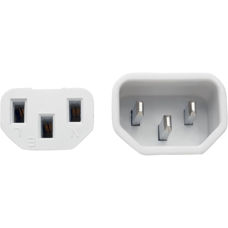 Eaton Tripp Lite Series Heavy-Duty PDU Power Cord, C13 to C14 - 15A, 250V, 14 AWG, 2 ft. (0.61 m), White - Thumbnail 3