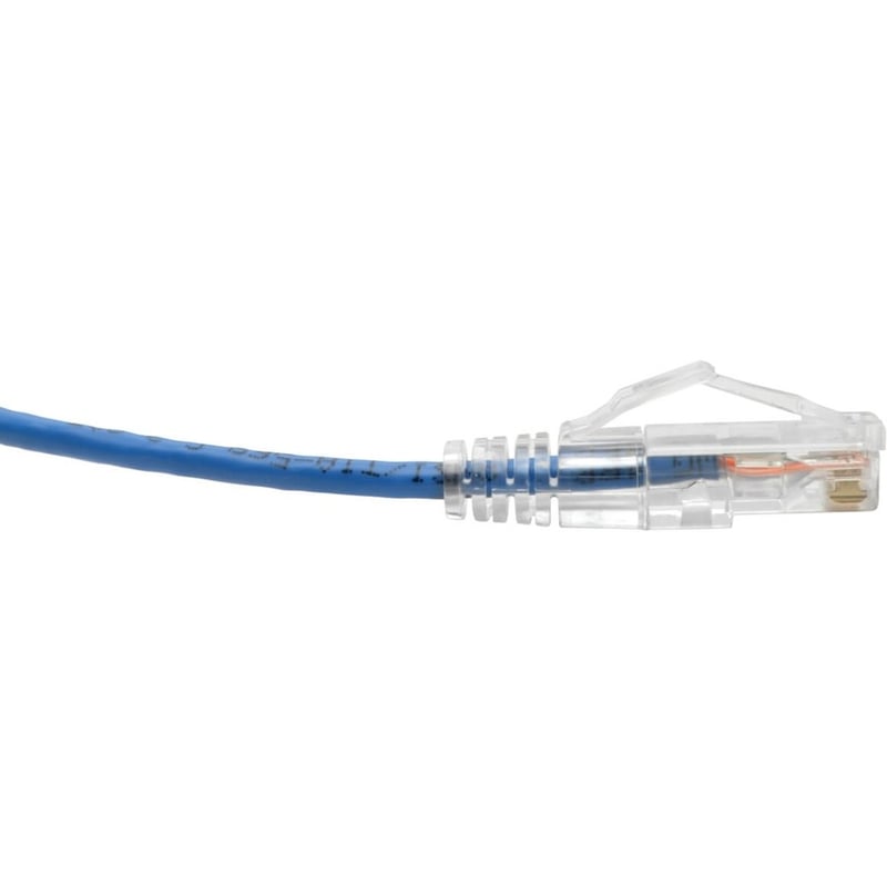 Eaton Tripp Lite Series Cat6 Gigabit Snagless Slim UTP Ethernet Cable (RJ45 M/M), PoE, Blue, 15 ft. (4.57 m) - Thumbnail 4