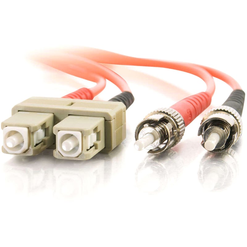 C2G-1m SC-ST 62.5/125 OM1 Duplex Multimode PVC Fiber Optic Cable - Orange - Thumbnail 3