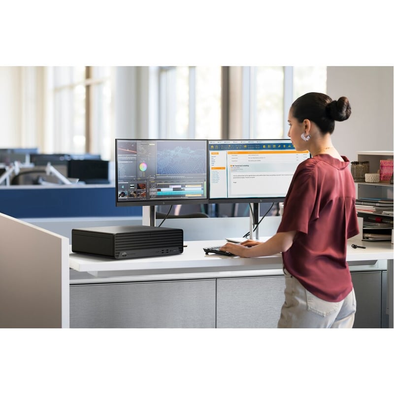 HP EliteDesk 800 G6 Desktop Computer - Intel Core i5 10th Gen i5-10500 Hexa-core (6 Core) 3.10 GHz - 8 GB RAM DDR4 SDRAM - Small Form Factor - Thumbnail 3