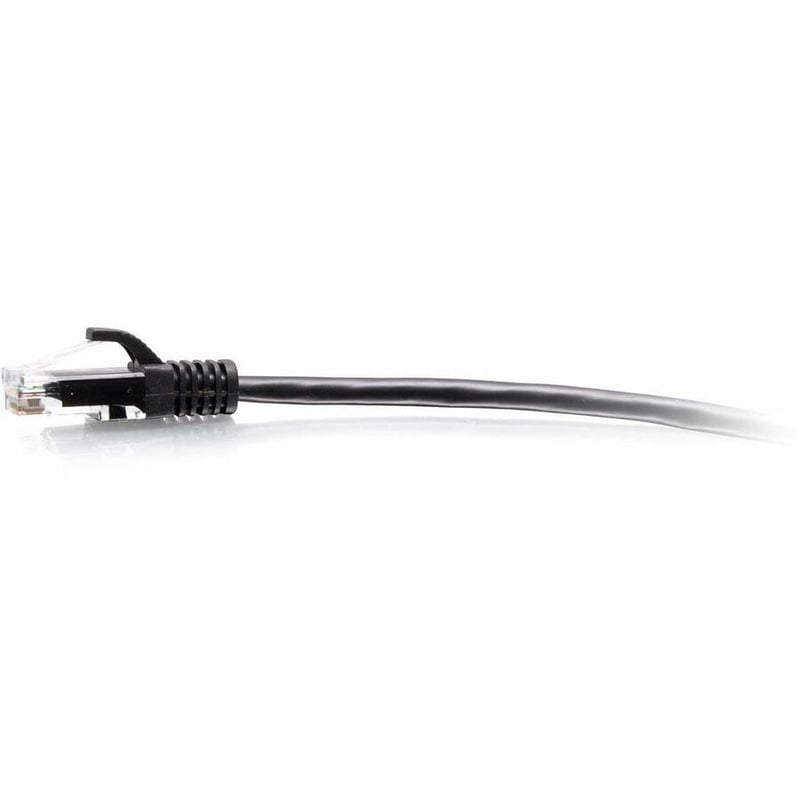 C2G 1ft Cat6a Snagless Unshielded (UTP) Slim Ethernet Patch Cable - Black - Thumbnail 2
