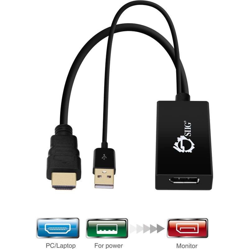 SIIG HDMI to DisplayPort 4K Ultra HD Converter - Thumbnail 4