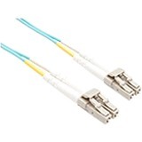 0.5 METER LC-LC OM3 10GIG FIBER OPTIC CABLE, AQUA, OFNR, 50/125 FIBER, MULTIMODE