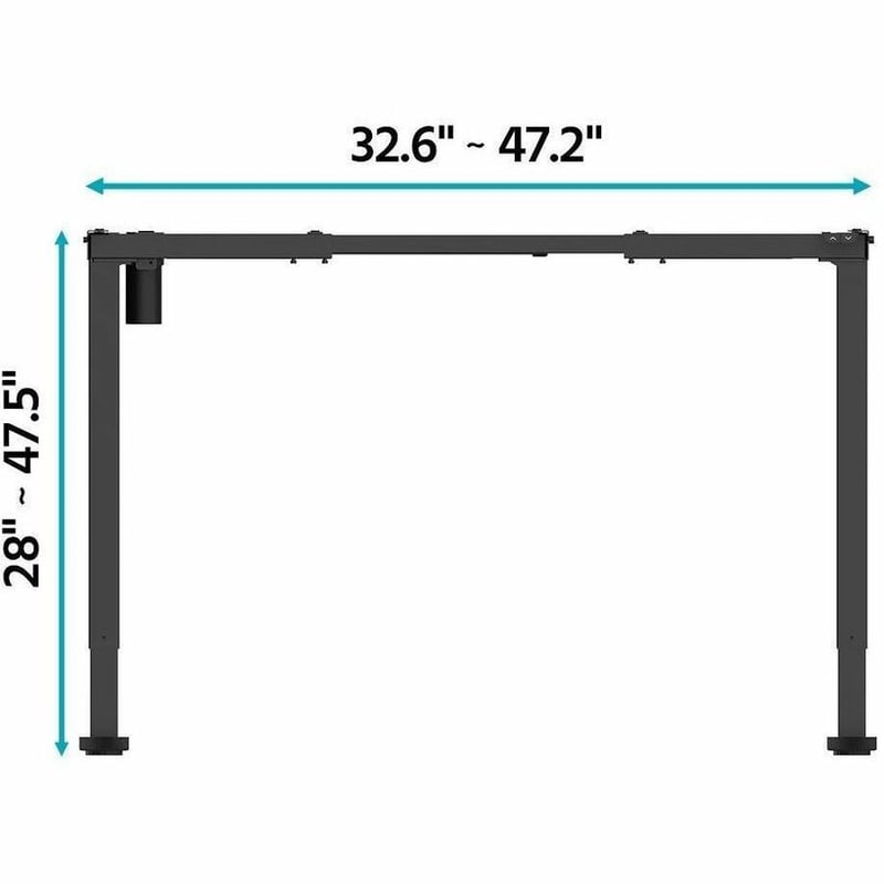 SIT-STAND DESK, FRAME ONLY, 1-MOTOR, BLACK - Thumbnail 3