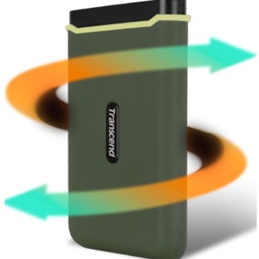 Transcend 2 TB Portable Solid State Drive - External - Military Green - Thumbnail 4