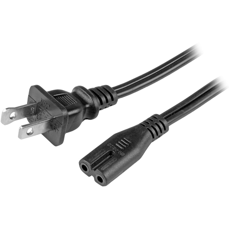 StarTech.com 6ft (2m) Laptop Power Cord, NEMA 1-15P to C7, 10A 125V, 18AWG, Laptop Replacement Power Cord, Power Brick Cable, UL Listed - Thumbnail 1
