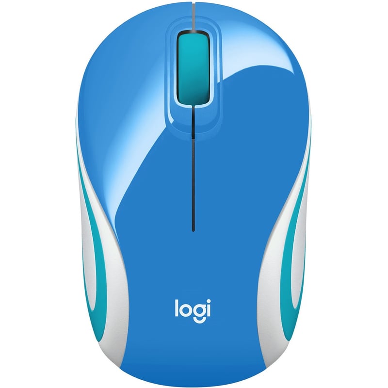 Logitech Wireless Mini Mouse M187 Ultra Portable, 2.4 GHz with USB Receiver, 1000 DPI Optical Tracking, 3-Buttons, PC / Mac / Laptop - Palace Blue - Thumbnail 1