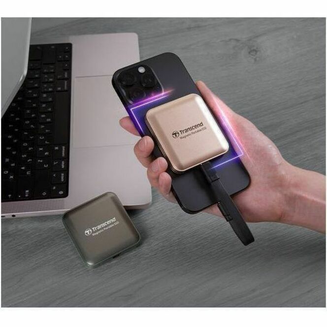4TB EXTERNAL SSD ESD420G USB 20GBPS TYPE C MAGSAFE GOLD 4TB - Thumbnail 3