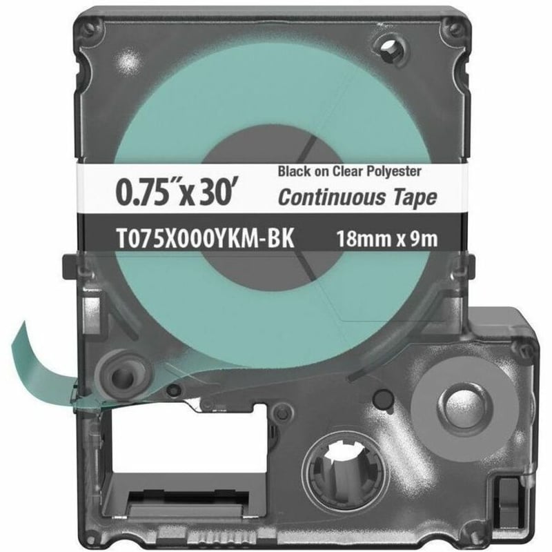 Panduit PXE T075X000YKM-BK MP Printer Cont. Tape, Safety & ID, Polyes, Blk/Clr, .75" W - Thumbnail 4