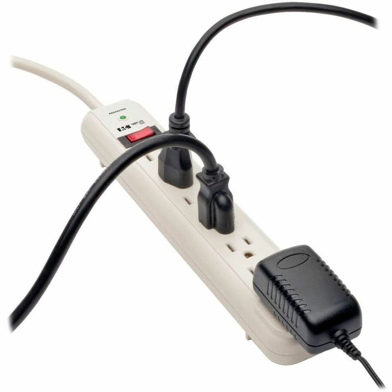 Tripp Lite by Eaton Protect It! 7-Outlet Surge Protector 25 ft. Cord 1080 Joules Diagnostic LED Light Gray Housing - Thumbnail 3