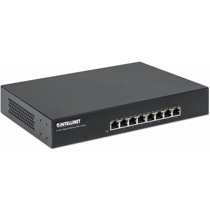 8-Port Gigabit Ethernet PoE+ Switch, 8 x PoE ports, IEEE 802.3at/af Power-over-Ethernet (PoE+/PoE), Endspan, Desktop, Box - Thumbnail 3