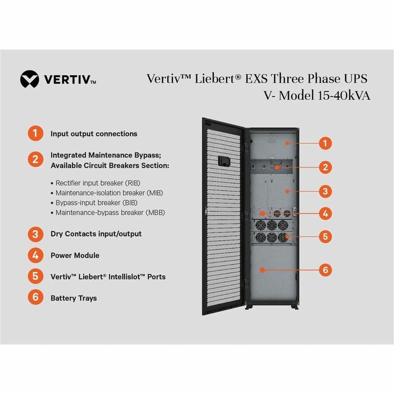 EXS 40KVA UPS 40KVA FRAME WITH INTERNAL VRLA BATTERY AND - Thumbnail 3