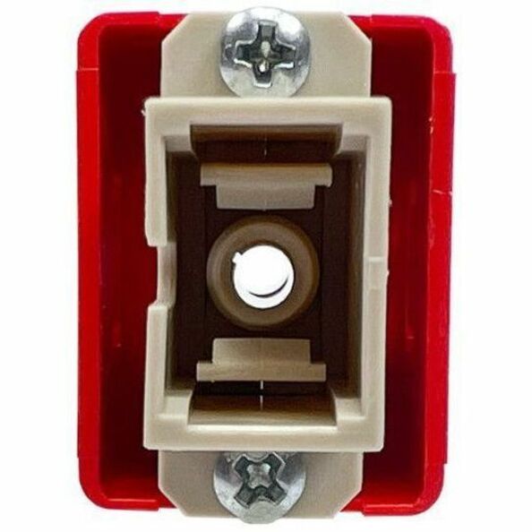 Ortronics TracJack Module, 1-SC Simplex Multimode, Beige Adapter, Red Housing - Thumbnail 4