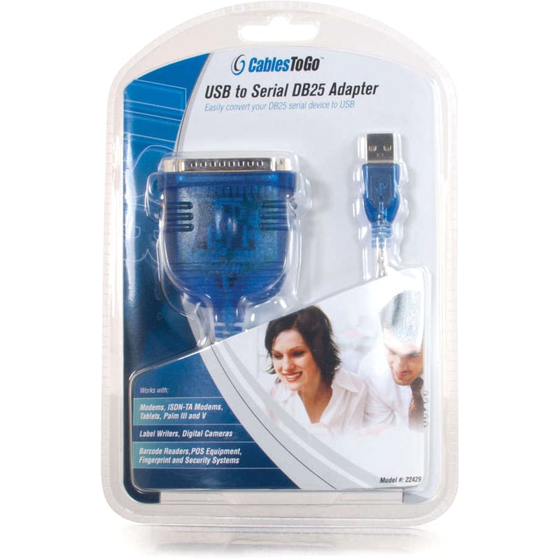 C2G 6ft USB to Serial Adapter - USB to DB25 Serial RS232 Cable - M/M - Thumbnail 4