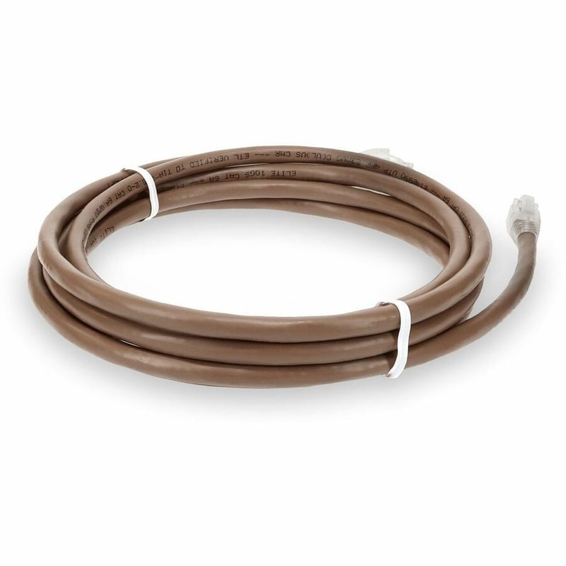 AddOn 1ft Brown CAT 6A PVC Ethernet Cable Snagless Bubble Boot RJ-45 M/M - Thumbnail 5