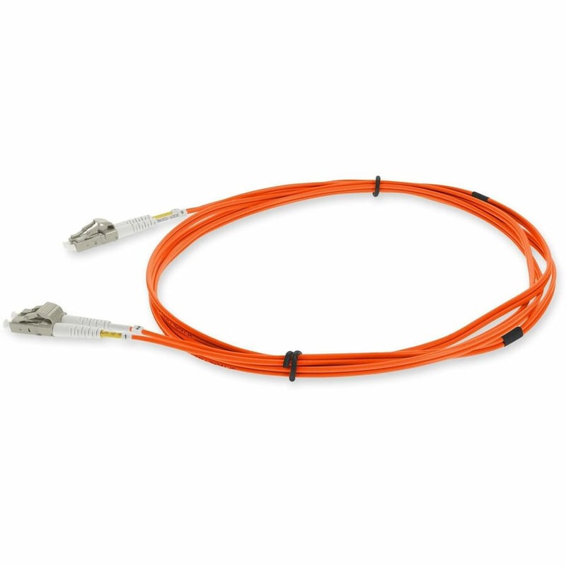 AddOn 2.5m LC to LC Orange OM4 Duplex OFNR (Riser-Rated) Fiber Patch Cable - Thumbnail 2