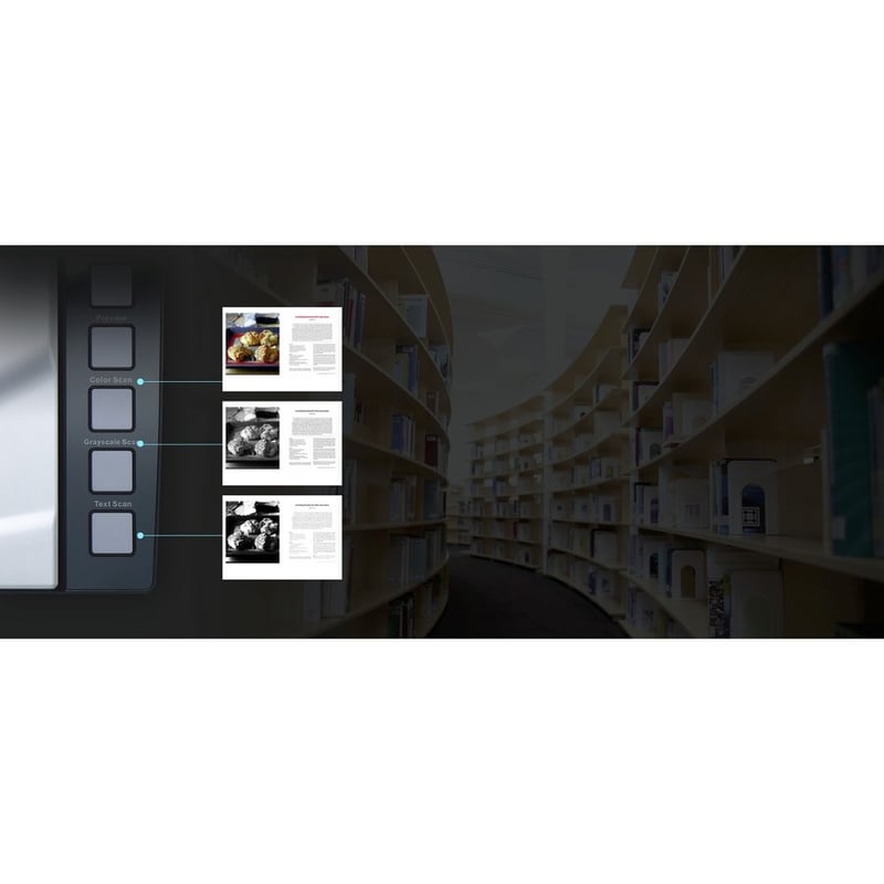 Plustek OpticBook A300PLUS Flatbed/ADF Scanner - Thumbnail 3