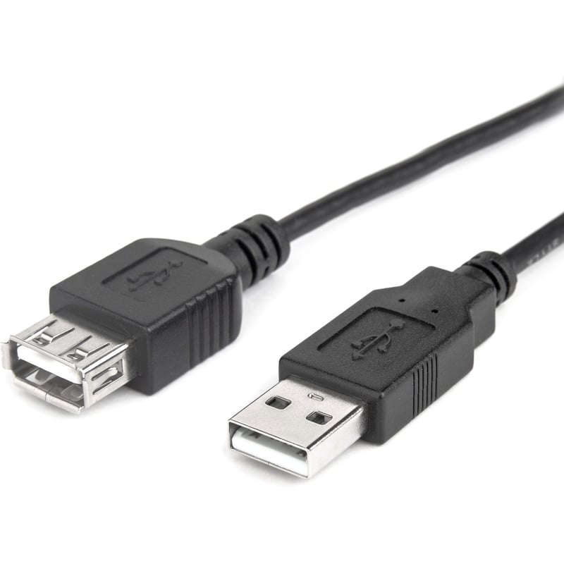 Rocstor Premium 6 ft USB 2.0 Extension Cable A Male to A Female - M/F - USB - 6 ft - 1 Pack - 1 x Type A Male - 1 x Type A Female -Black - USB A MALE TO A FEMALE CABLE - Thumbnail 1