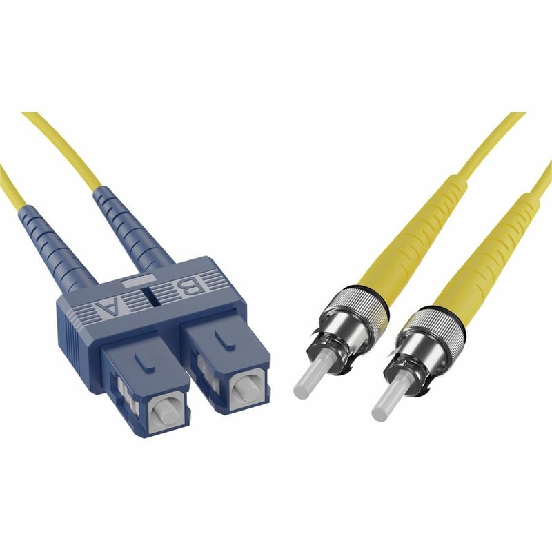 1 METER SC-ST SINGLEMODE FIBER OPTIC CABLE, YELLOW, OFNR, 9/125 FIBER, SINGLE-MO - Thumbnail 3
