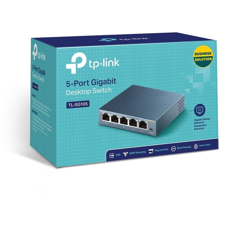 TP-LINK TL-SG105 - 5 Port Gigabit Unmanaged Ethernet Network Switch - Thumbnail 4