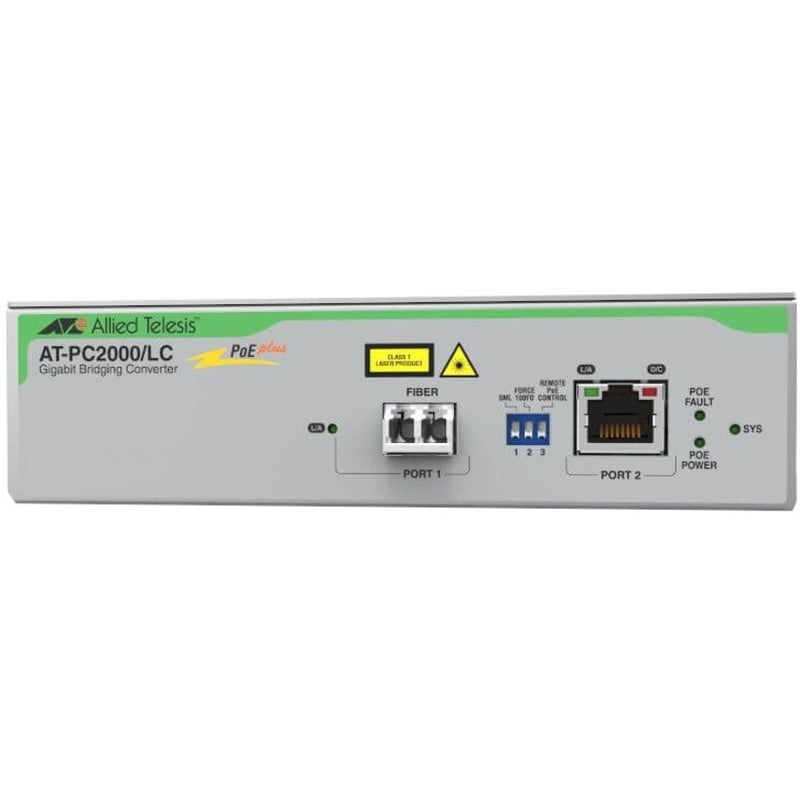 Allied Telesis PoE+ to Fiber Switching Media Converter - Thumbnail 2