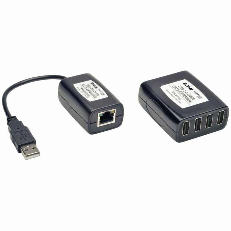 Tripp Lite by Eaton 4-Port Plug-and-Play USB 2.0 over Cat5/Cat6 Extender Kit Transmitter & Receiver USB up to 164.04 ft. (50M) TAA - Thumbnail 1