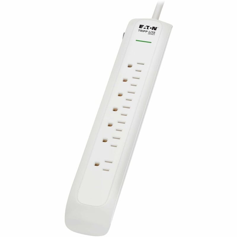 7-OUTLET SURGE PROTECTOR 5-15R 1500 JOULES 6 FT. CORD WHITE - Thumbnail 4
