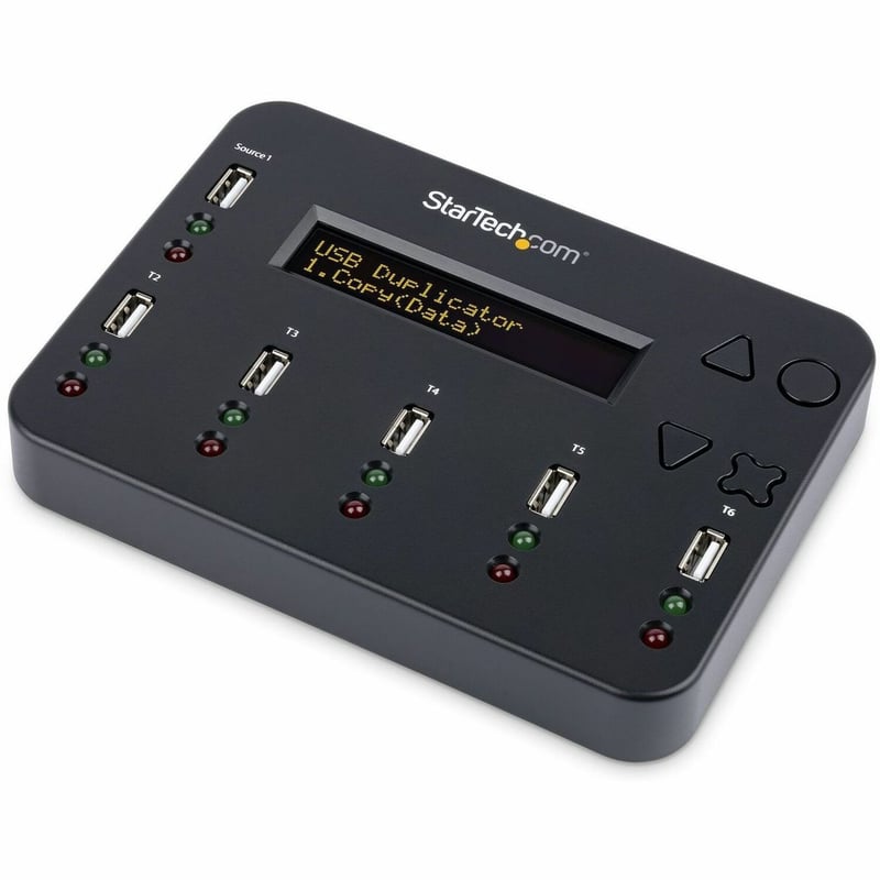 StarTech.com Standalone 1 to 5 USB Thumb Drive Duplicator/Eraser, Multiple USB Flash Drive Copier/Cloner, Sector-by-Sector Copy, Sanitizer - Thumbnail 1
